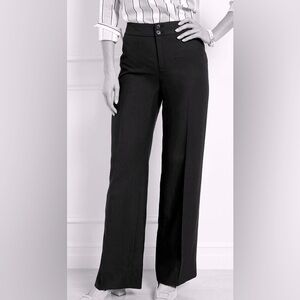 Talbots Classic Women’s Flat Front Black Trousers Pants Polyester Blend Size 8